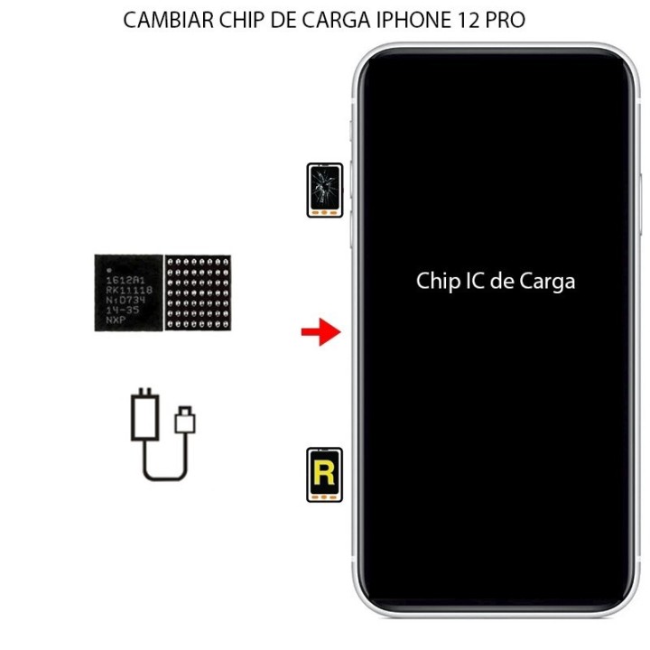 Cambiar Chip de Carga iPhone 12 Pro