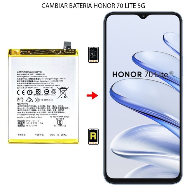 Cambiar Batería Honor 70 Lite