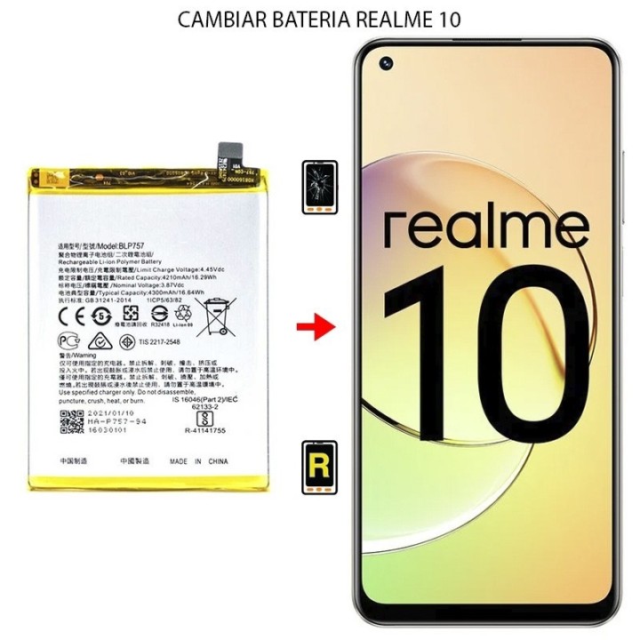 Cambiar Batería Realme 10