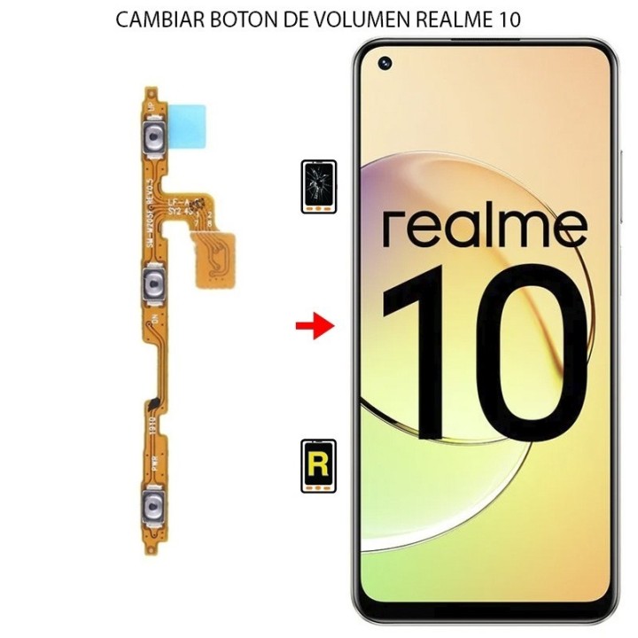 Cambiar Botón de Volumen Realme 10