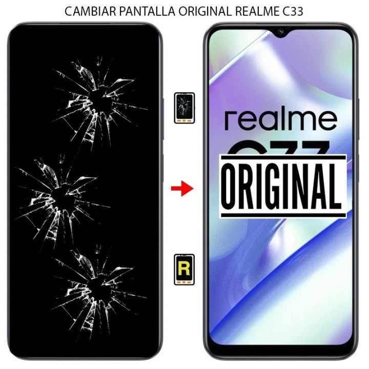 Cambiar Pantalla Original Realme C33