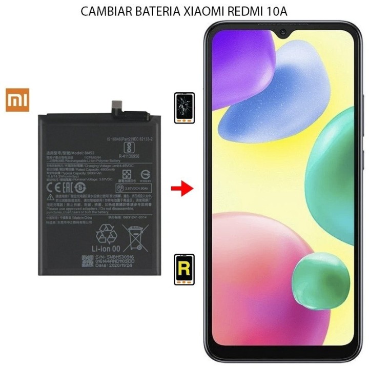 Cambiar Batería Xiaomi Redmi 10A