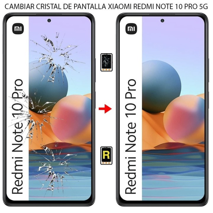 Cambiar Cristal de Pantalla Xiaomi Redmi Note 10 Pro 5G