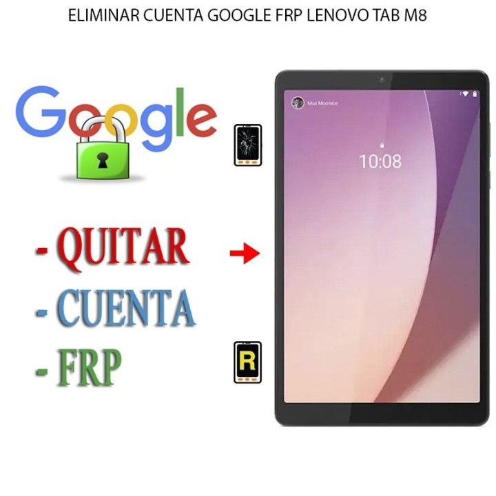 Eliminar Contraseña y Cuenta Google Lenovo Tab M8