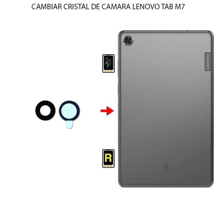 Cambiar Cristal Cámara Trasera Lenovo Tab M7