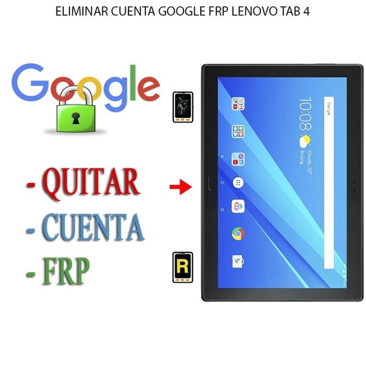 Eliminar Contraseña y Cuenta Google Lenovo Tab 4 10 Plus