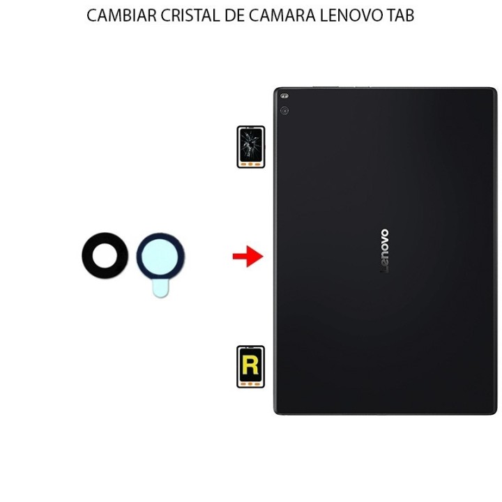 Cambiar Cristal Cámara Trasera Lenovo Tab 3 10