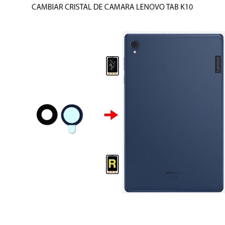 Cambiar Cristal Cámara Trasera Lenovo Tab K10