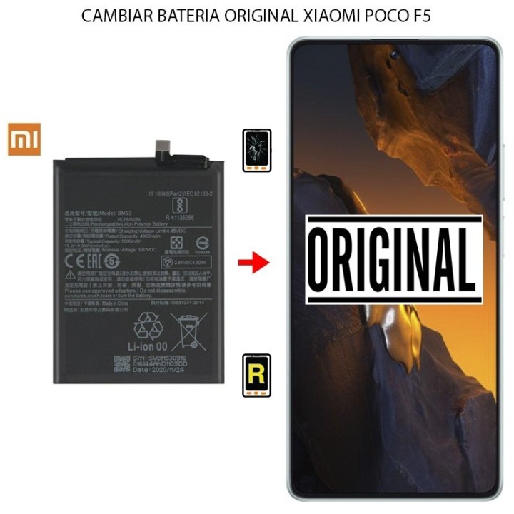 Cambiar Batería Original Xiaomi Poco F5 5G