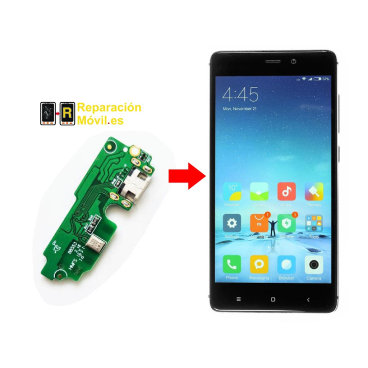 Cambiar Conector de carga Xiaomi Redmi 4