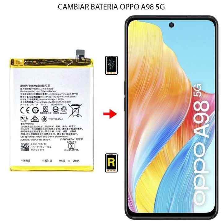 Cambiar Batería Oppo A98 5G