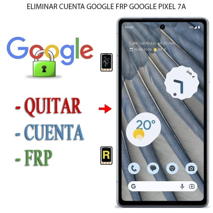 Eliminar Contraseña y Cuenta Google Google Pixel 7A