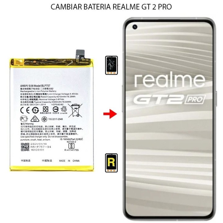Cambiar Batería Realme GT 2 Pro