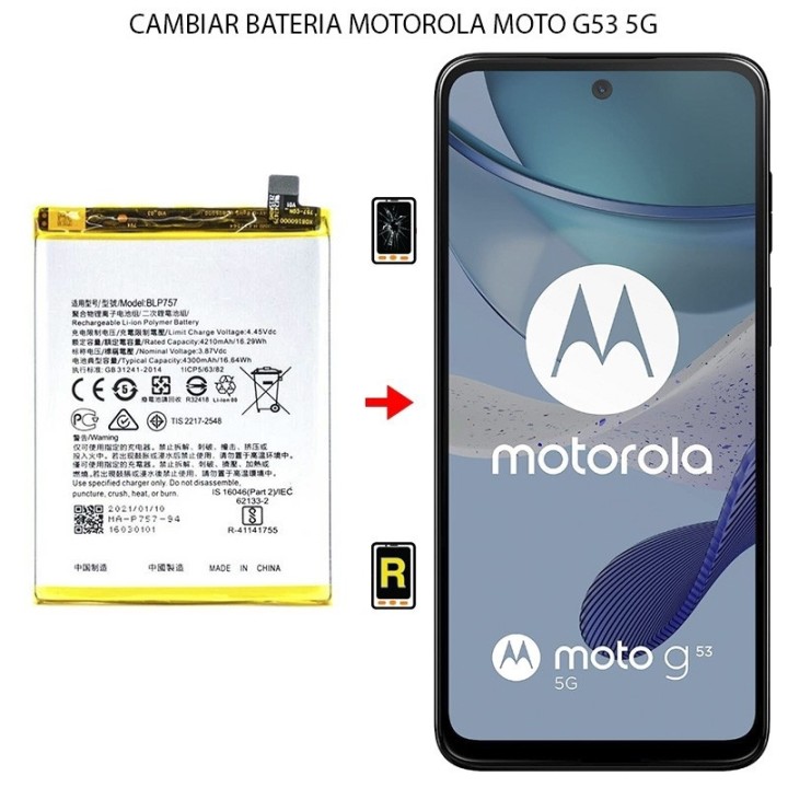 Cambiar Batería Motorola Moto G53 5G