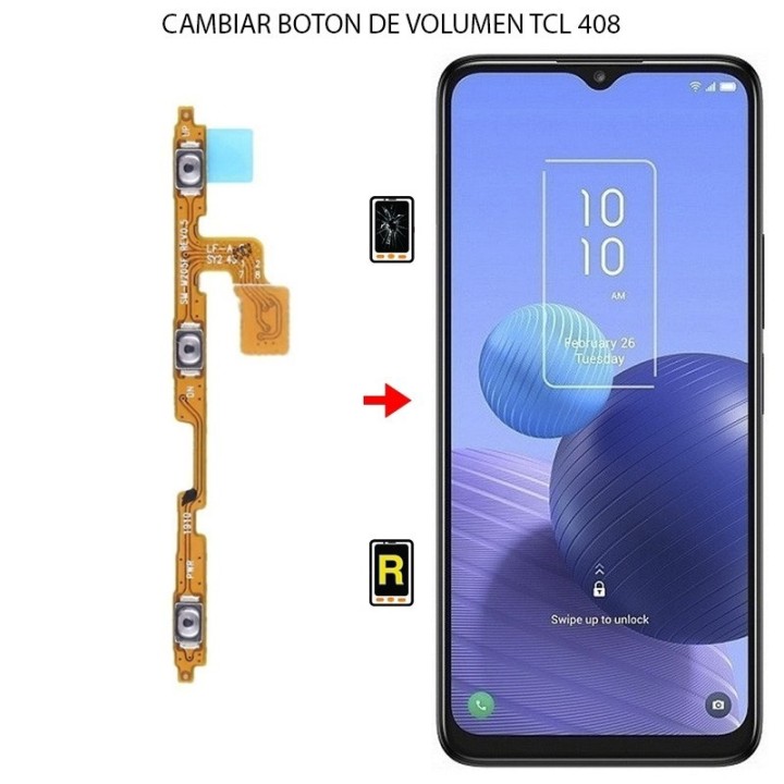 Cambiar Botón de Volumen TCL 408