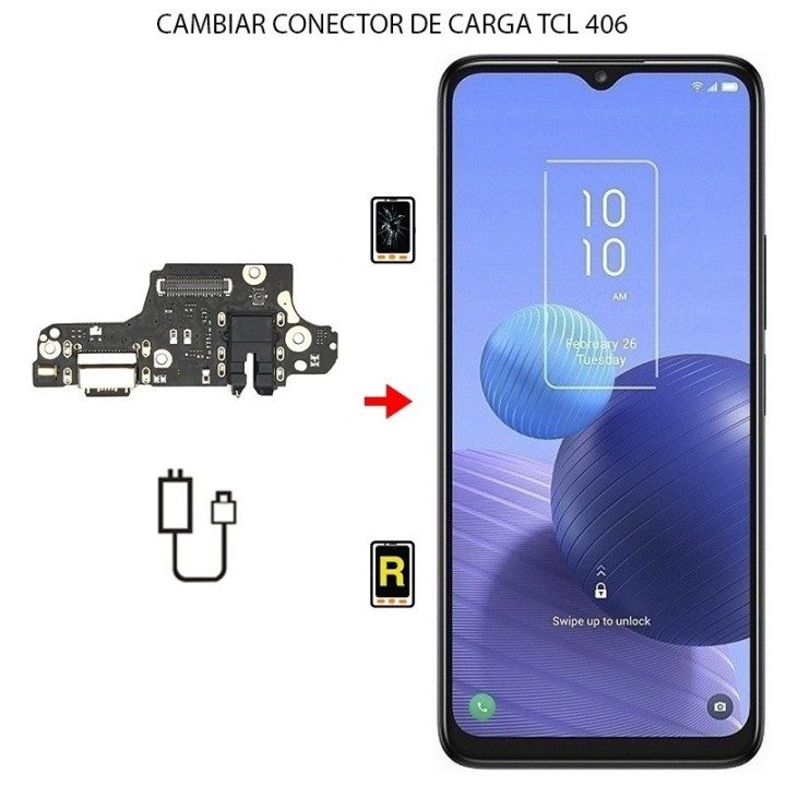 Cambiar Conector de Carga TCL 406