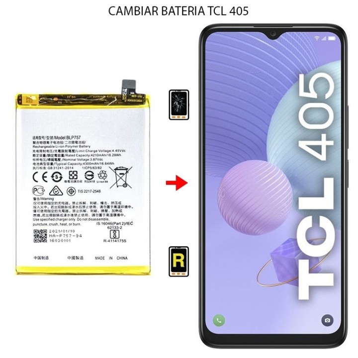Cambiar Batería TCL 405