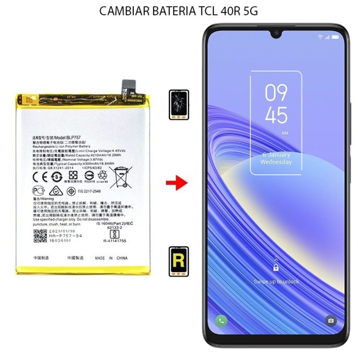 Cambiar Batería TCL 40R 5G