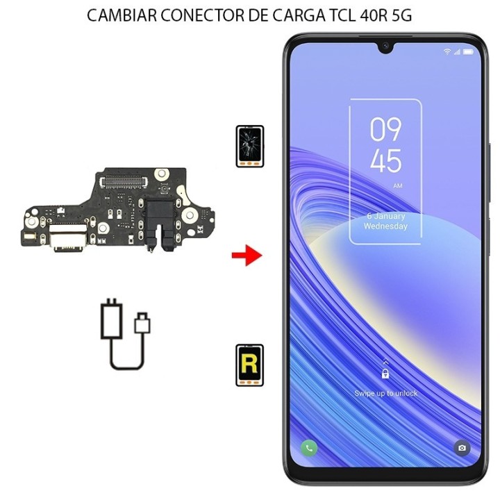 Cambiar Conector de Carga TCL 40R 5G