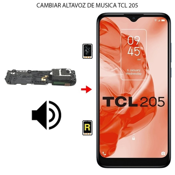 Cambiar Altavoz de Música TCL 205