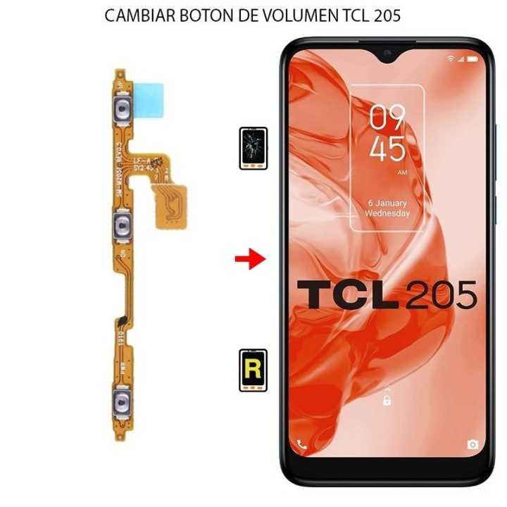 Cambiar Botón de Volumen TCL 205