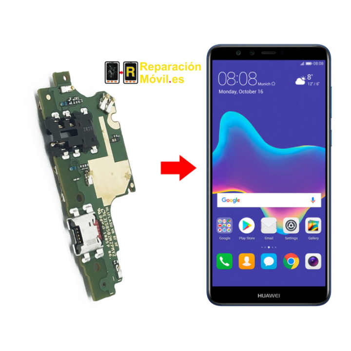 Cambiar Conector de Carga Huawei Y9 2018