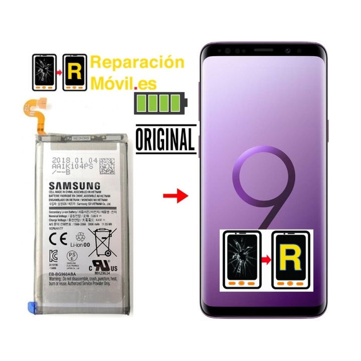 Cambiar batería original Samsung S9 Plus