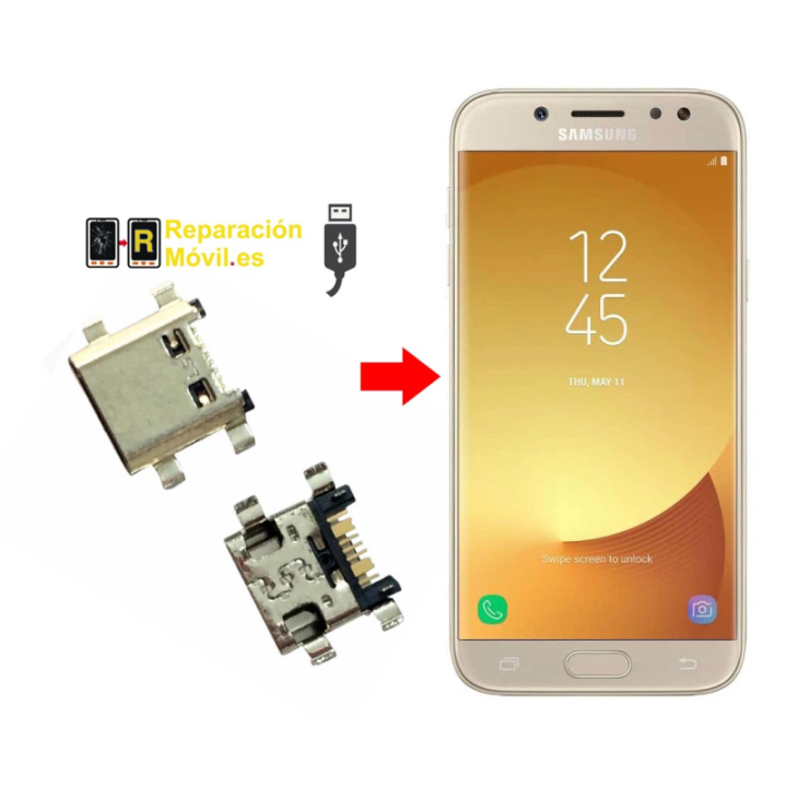 Cambiar conector de carga samsung j5 2016 (J510F)