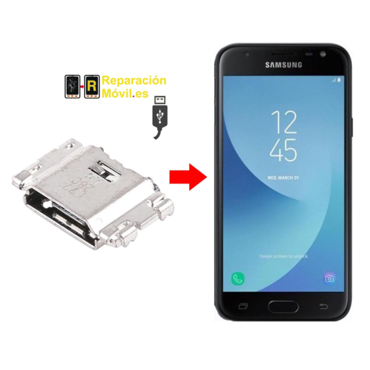 Cambiar conector de carga samsung j3 2017