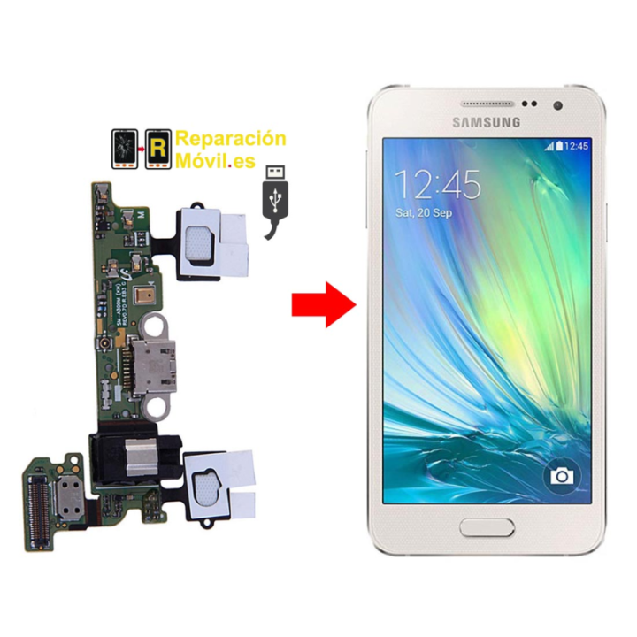 Reparar conector de carga Samsung A3 (A300F)