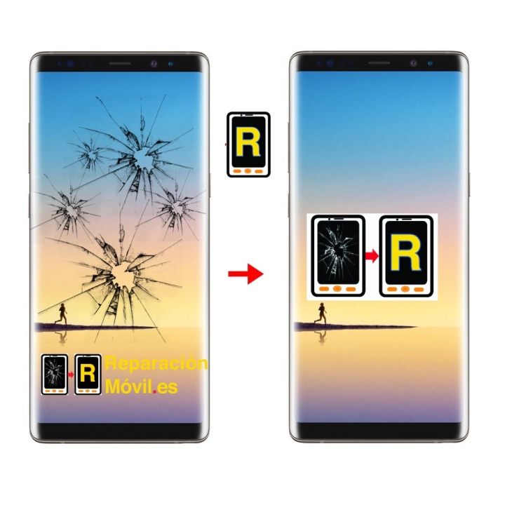 Cambiar Cristal de Pantalla Samsung Note 8