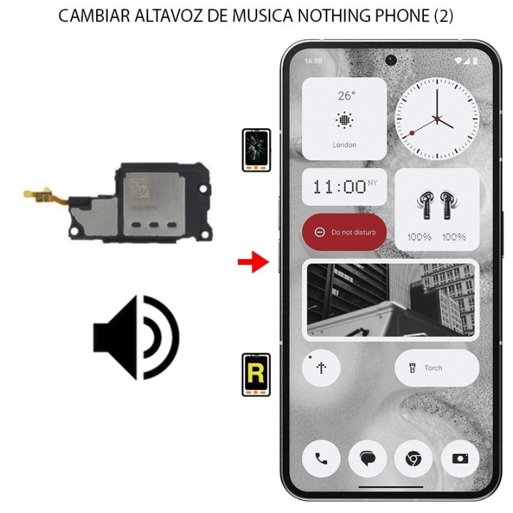 Cambiar Altavoz de Música Nothing Phone (2)