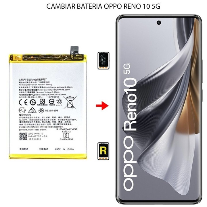 Cambiar Batería Oppo Reno 10 5G