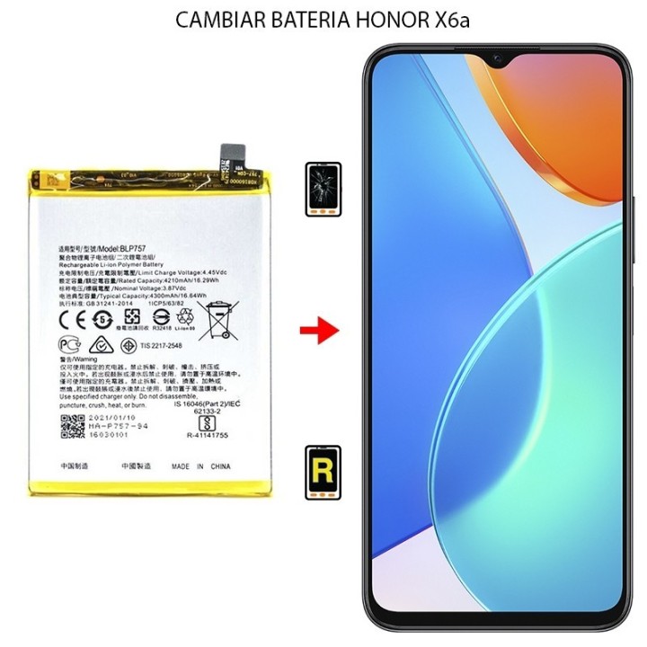 Cambiar Batería Honor X6a