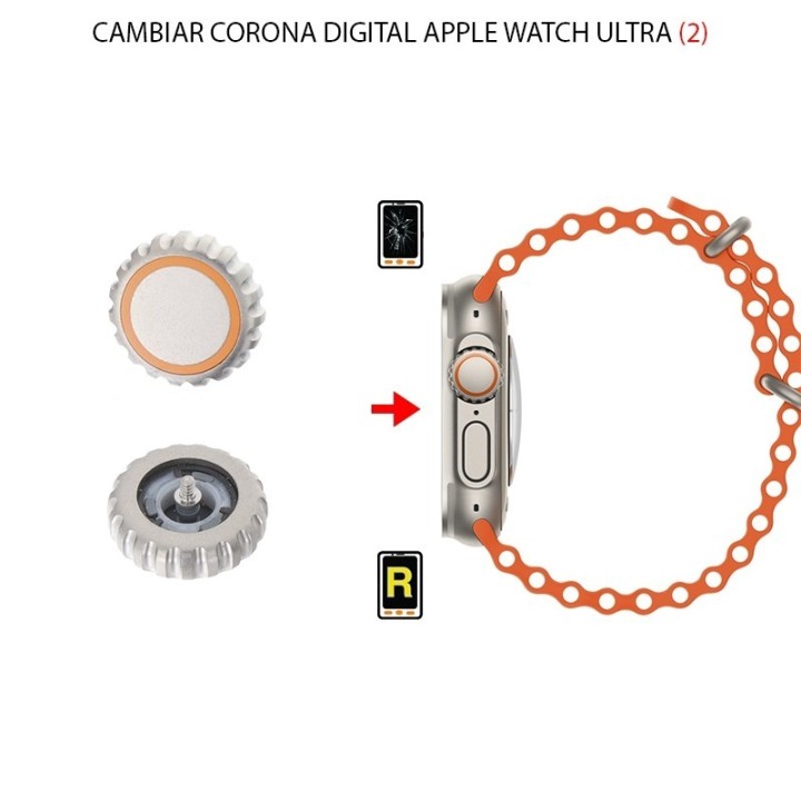 Cambiar Corona Digital Apple Watch Ultra 2