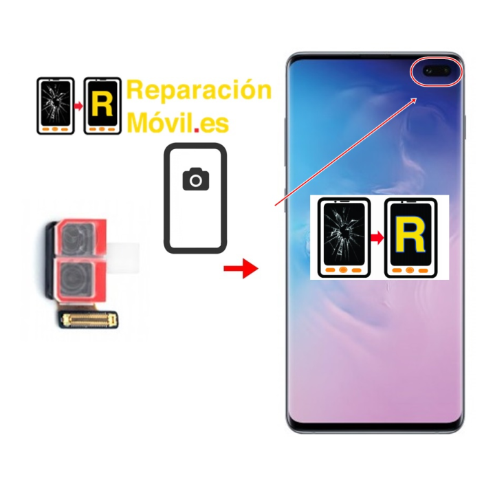 Cambiar Cámara delante Samsung Galaxy S10 Plus SM-G975