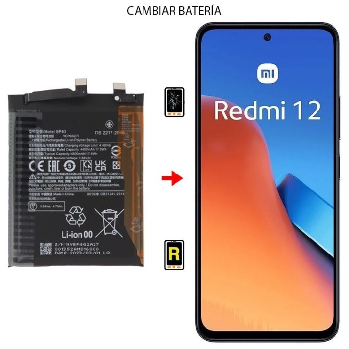 Cambiar Batería Xiaomi Redmi 12