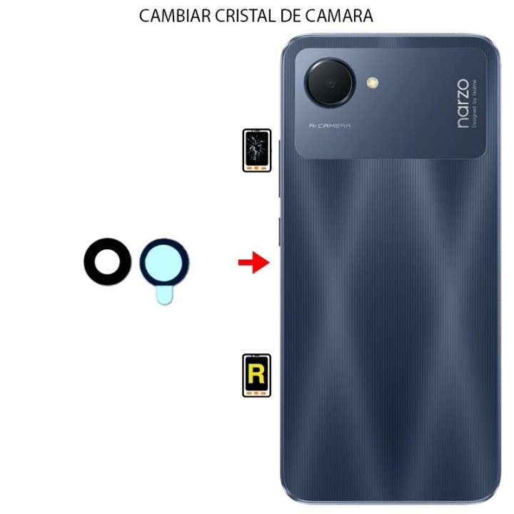 Cambiar Cristal Cámara Trasera Realme Narzo 50i Prime