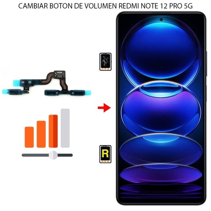 Cambiar Botón de Volumen Xiaomi Redmi Note 12 Pro 5G