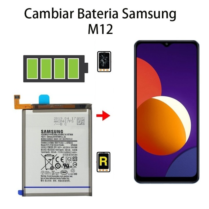 Cambiar Batería Samsung Galaxy M12 Original