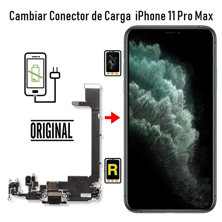 Cambiar Conector de Carga iPhone 11 Pro Max
