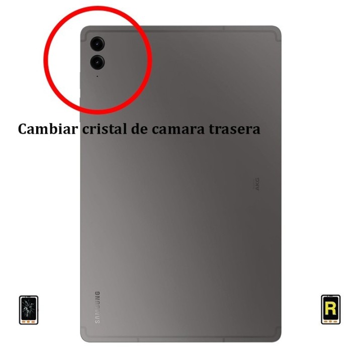 Cambiar Cristal Cámara Trasera Samsung Galaxy Tab S9 FE Plus