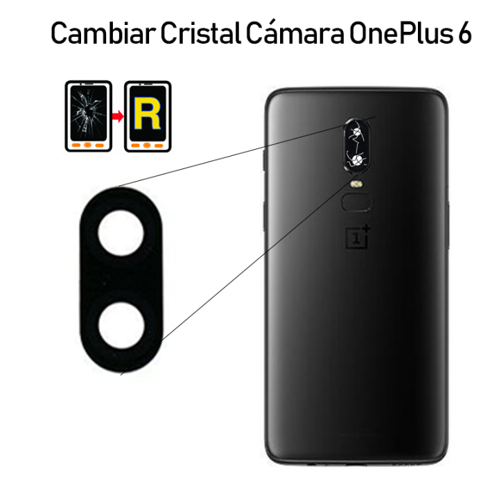 Cambiar Cristal Cámara Trasera Oneplus 6
