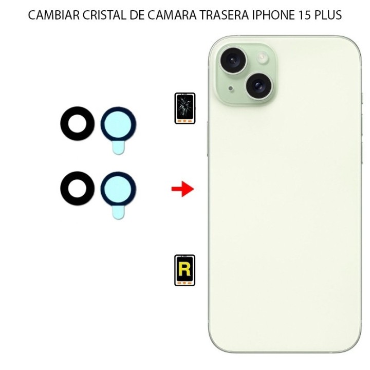 Cambiar Cristal Cámara Trasera iPhone 15 Plus