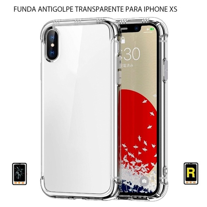 Funda Antigolpe iPhone Xs Gel Transparente | Reparación Móvil ®