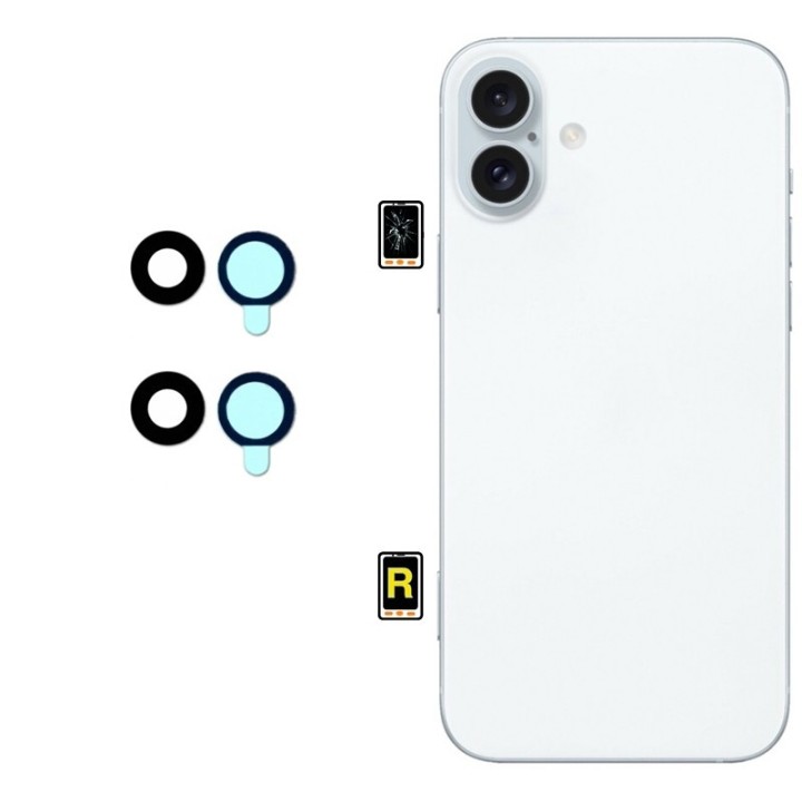 Cambiar Cristal Cámara Trasera iPhone 16 Plus
