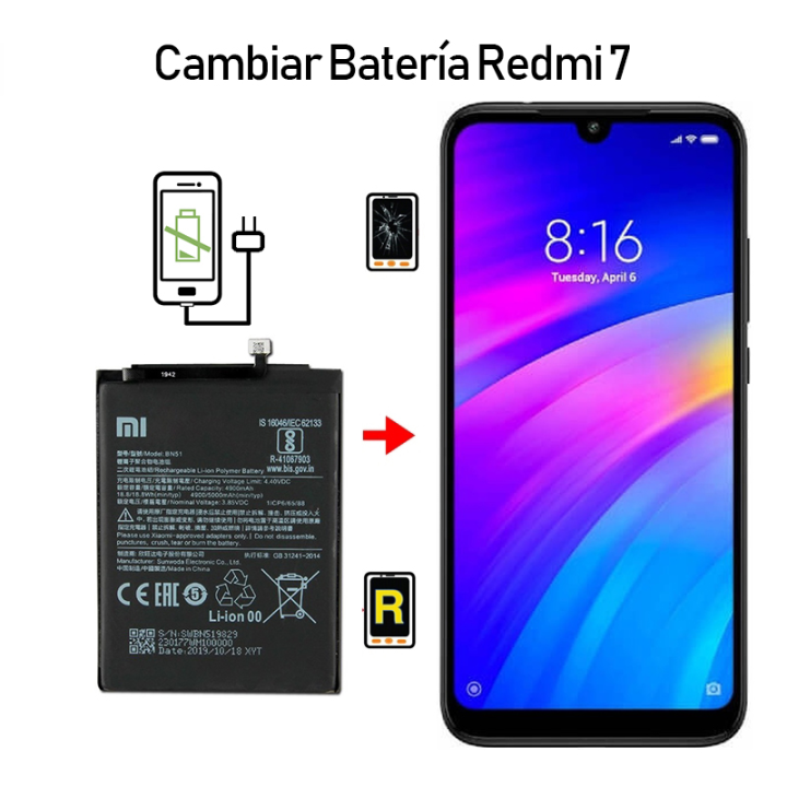 Cambiar Batería Original Redmi 7 BN46