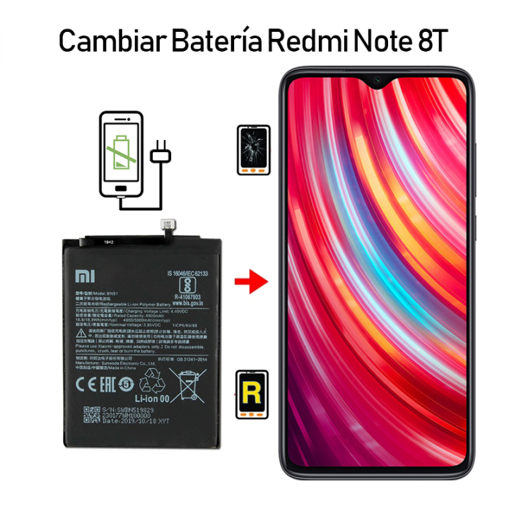 Cambiar Batería Original Redmi Note 8T BN46