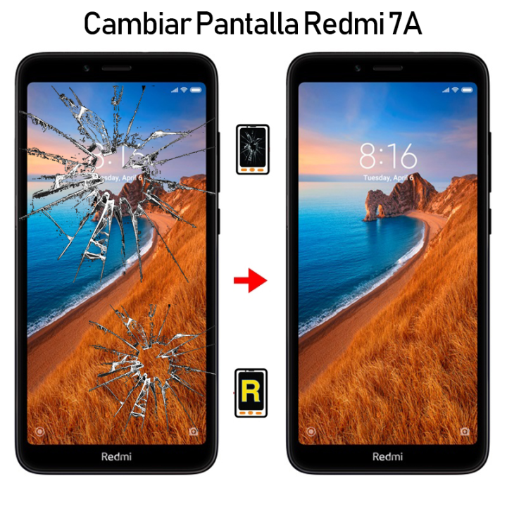 Cambiar Pantalla Redmi 7A M1903C3EC