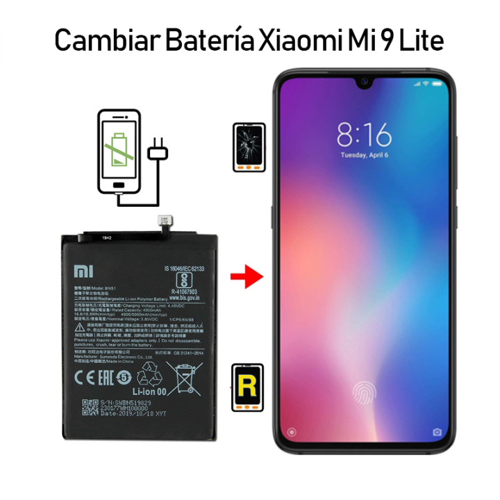 Cambiar Batería Mi 9 Lite